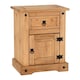 image 1 of Corona 1 Drawer 1 Door Bedside - L39 x W53 x H67 cm - Distressed Waxed Pine