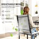 image 5 of Outsunny Garden Dining Set with Umbrella Hole, Stackable Chairs, Light Grey | Grey | Light Grey | Table: 120 x 68 x 72 cm; Chair: 54 x 62 x 89 cm