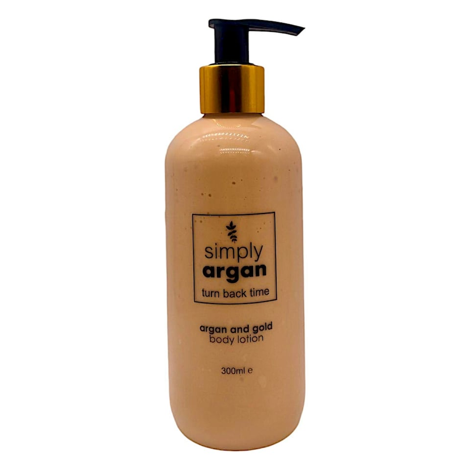 argan and gold infused body lotion
