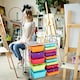image 4 of COSTWAY 15 Drawers Storage Trolley Rolling Utility Cart Multi-color