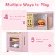 image 5 of COSTWAY Kids Kitchen Playset Pretend Play Kitchen Set with Sounds-Pink