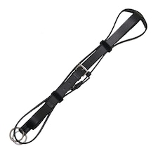 Collegiate Running Leather Martingale IV - Black - Warmblood