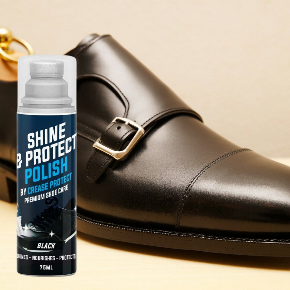 image 1 of Shine & Protect Shoe Polish - 75ml Liquid Shoe Polish - Black