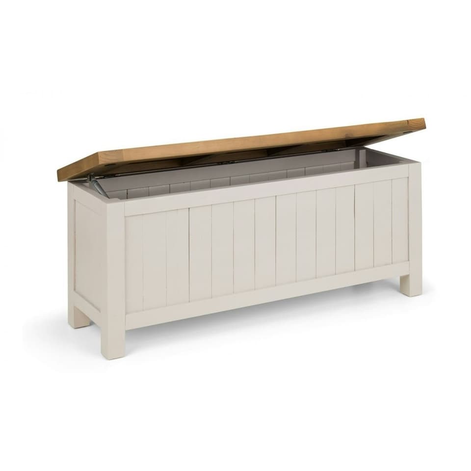 image 1 of Grey Wash Storage Bench