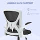 image 7 of Vinsetto Ergonomic Mesh Office Chair with Flip-up Armrests, Height Adjustable Computer Chair with Swivel Wheels, Black and White