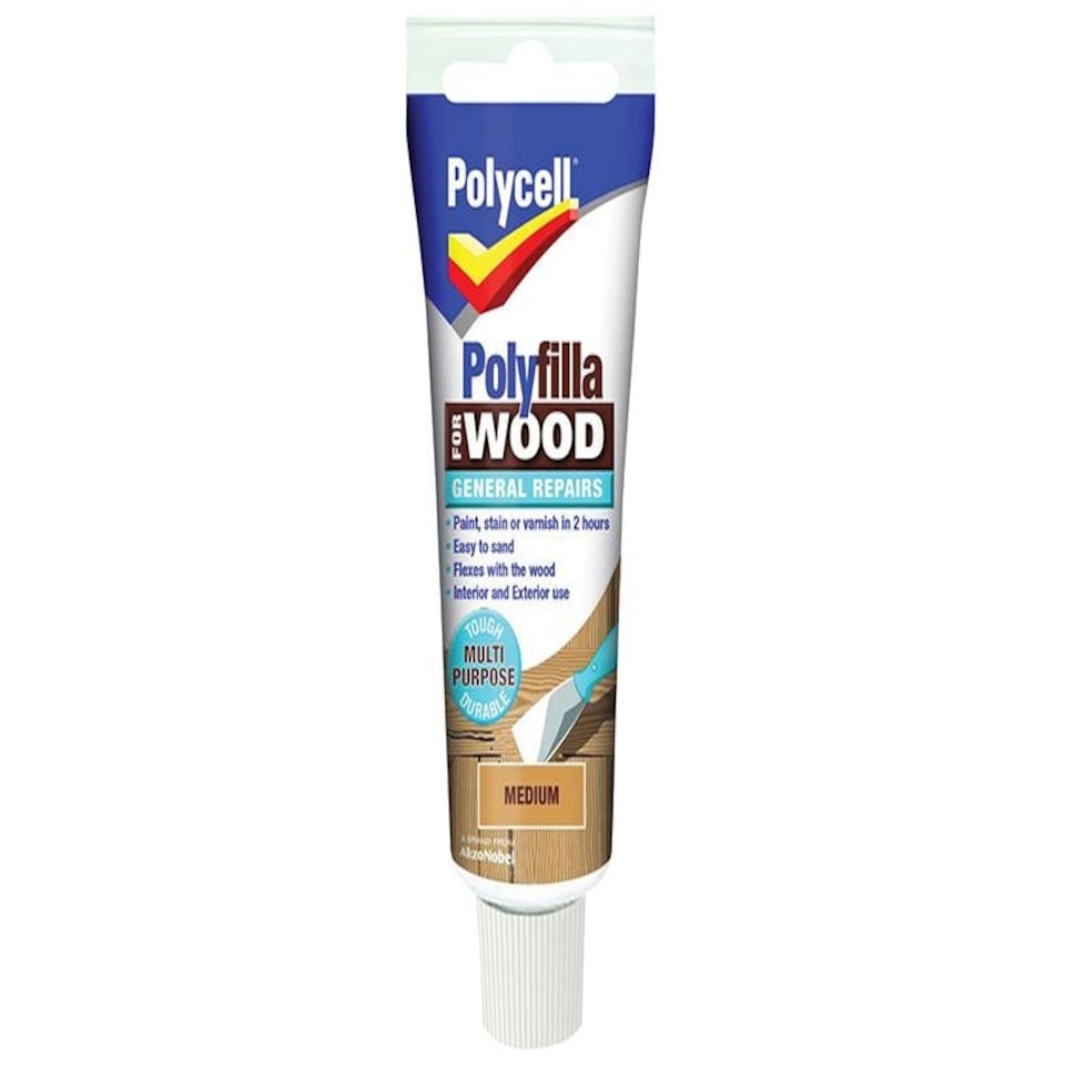 Polycell - Polyfilla For Wood General Repairs Tube Medium 330g
