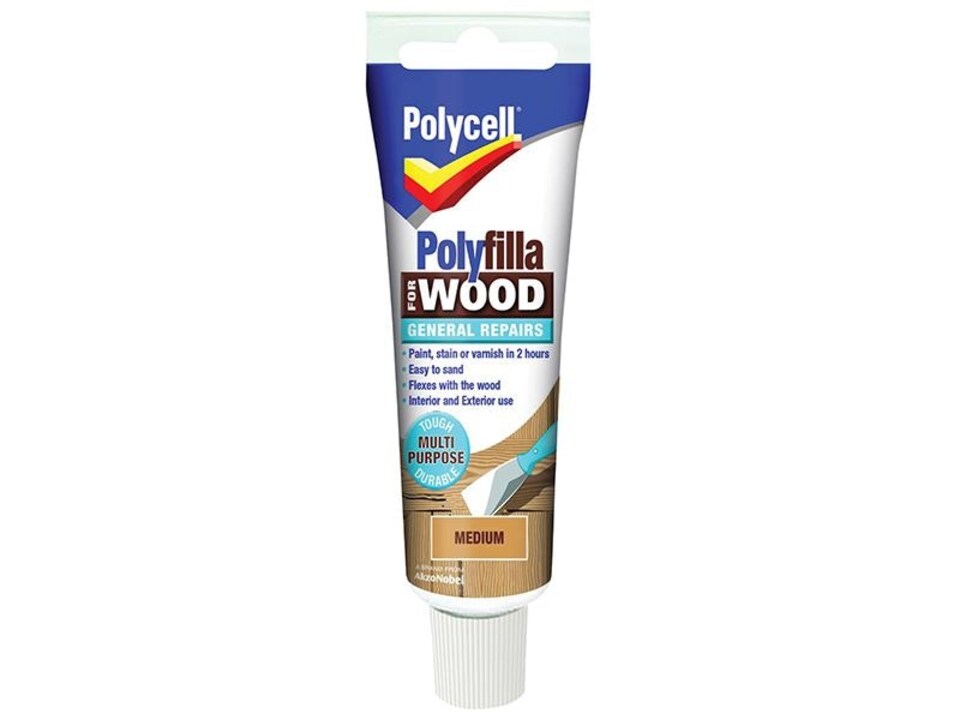 Polycell - Polyfilla For Wood General Repairs Tube Medium 330g