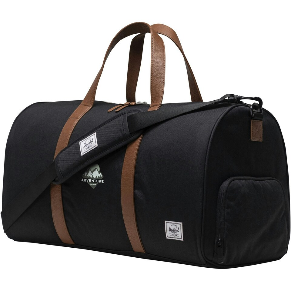 image 1 of Herschel Novel Recycled Duffle Bag - Solid Black - One Size Black | One Size