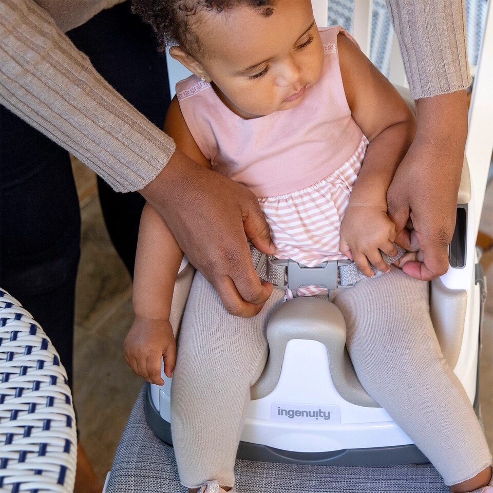 image 1 of Ingenuity Baby Base 2-in-1 Booster Feeding and Floor Seat Cashmere 10678 | Brown | Cashmere | One Size | 1