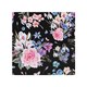 image 1 of Bright Pink Flowers On Black Splash Back | White