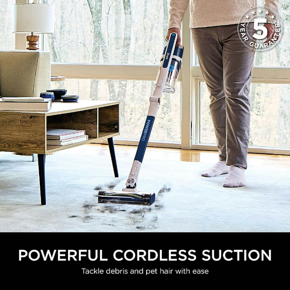 image 1 of Shark PowerPro Cordless Stick Vacuum with Anti Hair Wrap and Floor Detect - IZ380UK