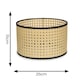 image 5 of ValueLights Small Reni Wood - Cane Natural Drum Floor Lamp Shade | Cream