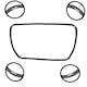 image 2 of SPARES2GO Door Seal compatible with Delonghi Main Cooker Oven (430 x 350 mm)