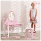 image 7 of AIYAPLAY Kids Dressing Table Set, Two-Piece Children Vanity Table with Stool | Pink