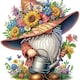 image 1 of Watering Can and Gardening Gnome Diamond Painting Kit