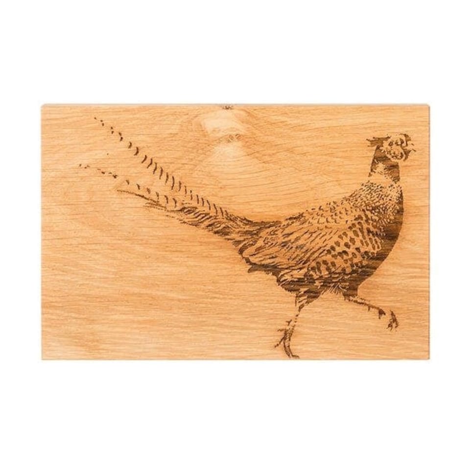 image 1 of The Just Slate Company Pheasant 30cm Oak Serving Board
