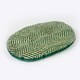image 1 of Fleece Green Herringbone Quilted Mattress Small (21")