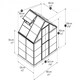 image 3 of Greenhouse Hybrid 6 x 4 - Polycarbonate - L126 x W185 x H208 cm - Grey