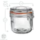 image 3 of Argon Tableware Glass Storage Jars with Heart Labels - 200ml - Clear - Pack of 6