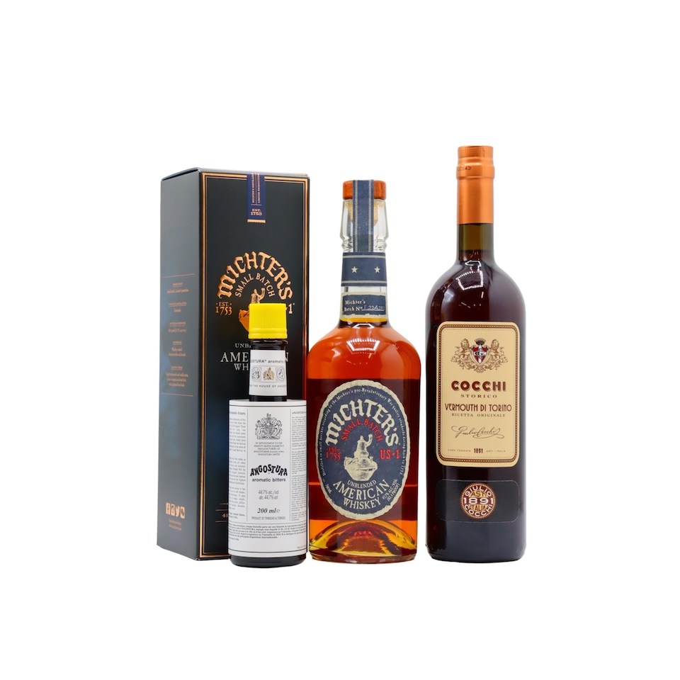 Michter's - Angostura Bitters, Cocchi Vermouth & Unblended American Whiskey Manhattan Bundle
