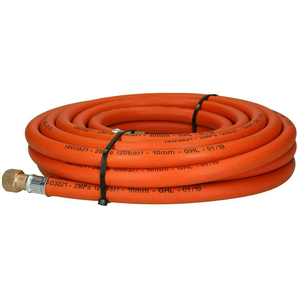 image 1 of Single Propane Fitted Rubber Hose Pipe Cutting & Welding 10M 3/8" BSP Gas