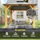image 5 of Outsunny 7 Seater Rattan Garden Furniture Set with Glass Coffee Table Grey