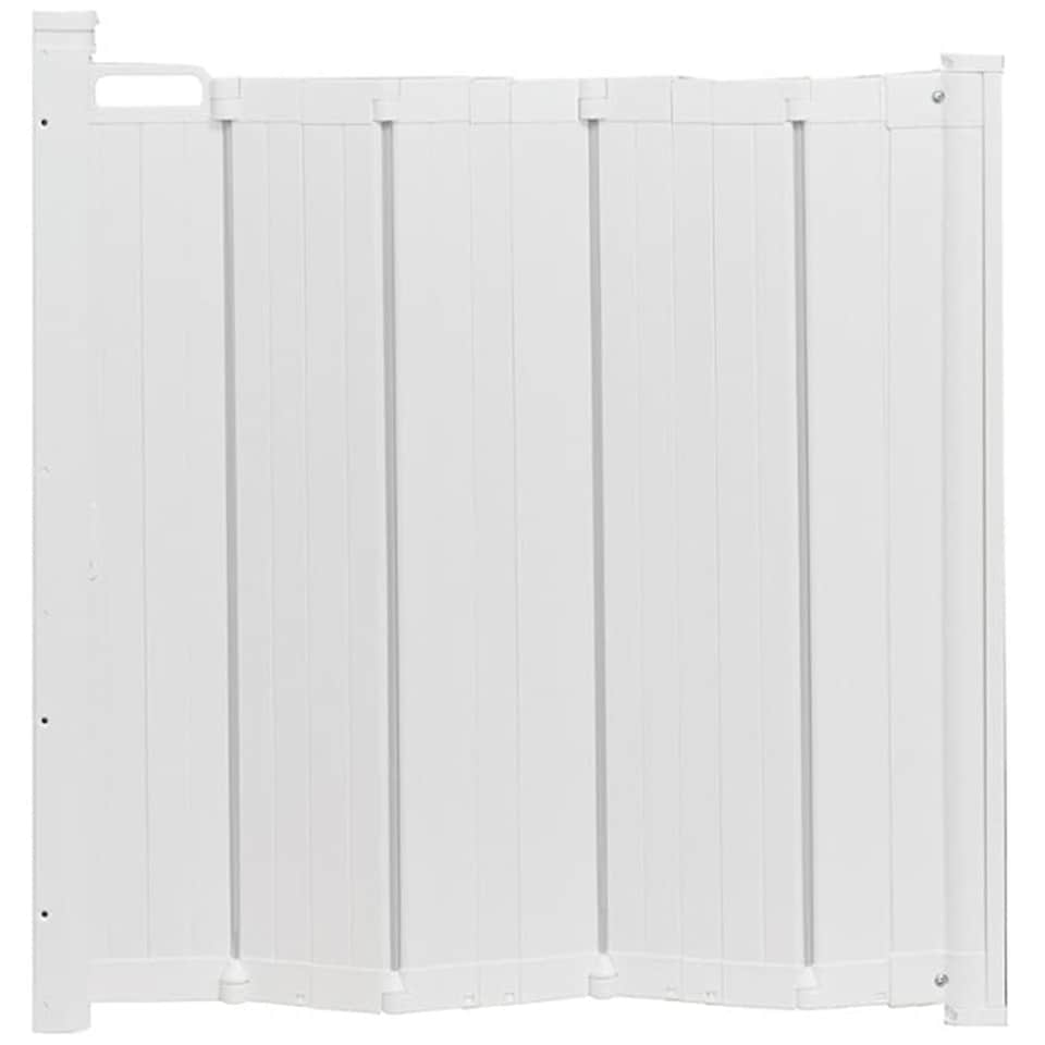 image 1 of Bettacare Automatic Folding Retractable Dog Gate, 55cm - 89cm, White, Folding Stair Gate for Pets, Retractable Dog Safety Gate