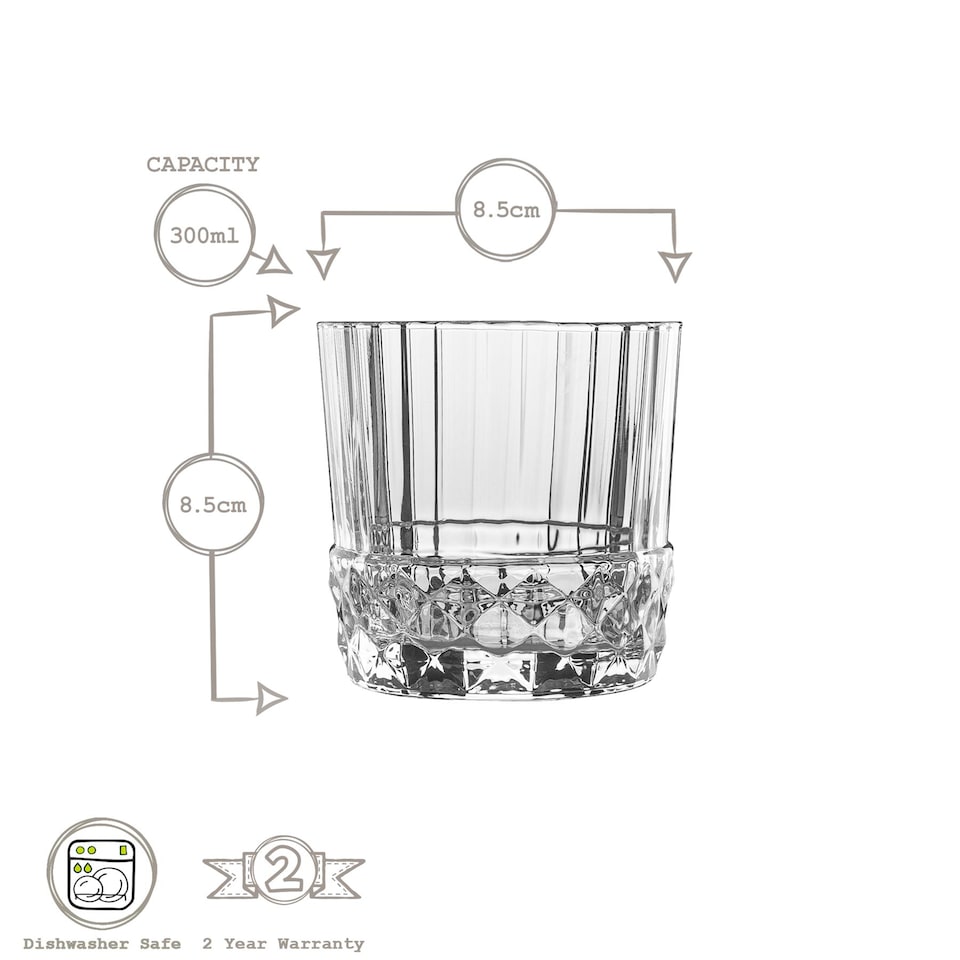 image 1 of Bormioli Rocco America '20s Whisky Glasses - 300ml - Clear - Pack of 6