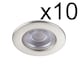 image 8 of Set of 10 Satin Nickel Fire Rated 6W LED 4000K Recessed Downlights