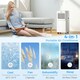 image 3 of HOMCOM 7000 BTU Mobile Air Conditioner Indoor Portable AC Unit w/ RC, White