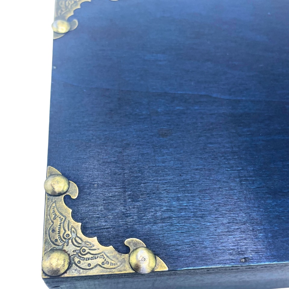 image 1 of Serenityy Vintage-Style Teal Tea and Gift Hamper Box