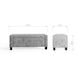 image 6 of Verona Ottoman Storage Bench | Grey | Crushed Velvet