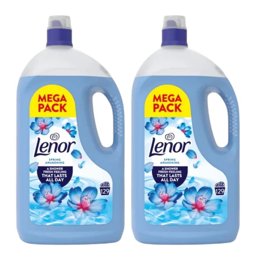Lenor | Spring Awakening Fabric Conditioner 129 Wash | 258 Washes x 2 Bottles | 7992ml