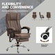 image 5 of Vinsetto 6-Point Vibrating Heat Massage Chair w/ Microfibre Upholstery Brown
