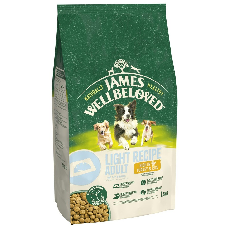 image 1 of James Wellbeloved Natural Adult Complete Dry Dog Food Turkey & Rice 4.5kg