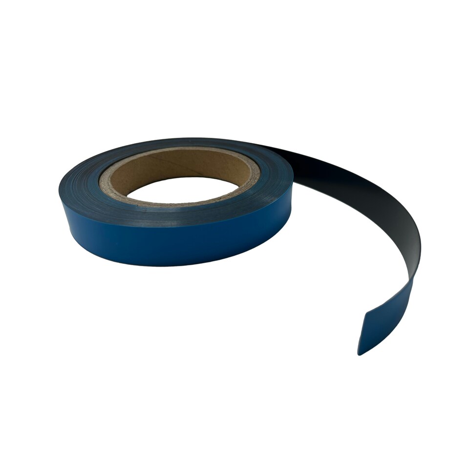 image 1 of 10m Blue Magnetic Strip Roll with Dry Wipe Clean Finish