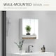 image 8 of kleankin Wall Mounted Bathroom Storage Cupboard W/ Mirror and Shelf, White