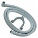 image 1 of SPARES2GO Universal Drain Hose with Right Angle End for Washing Machines (2.5m, 19mm / 21mm)