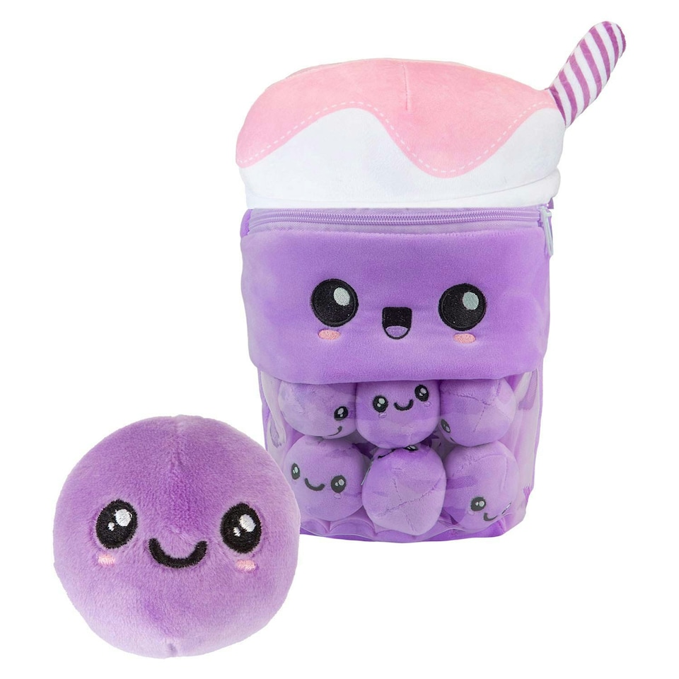 image 1 of Boba Tea Soft Toy Cute Plushie Huggable Cuddly Stuffed Toy Gift 35cm Lilac