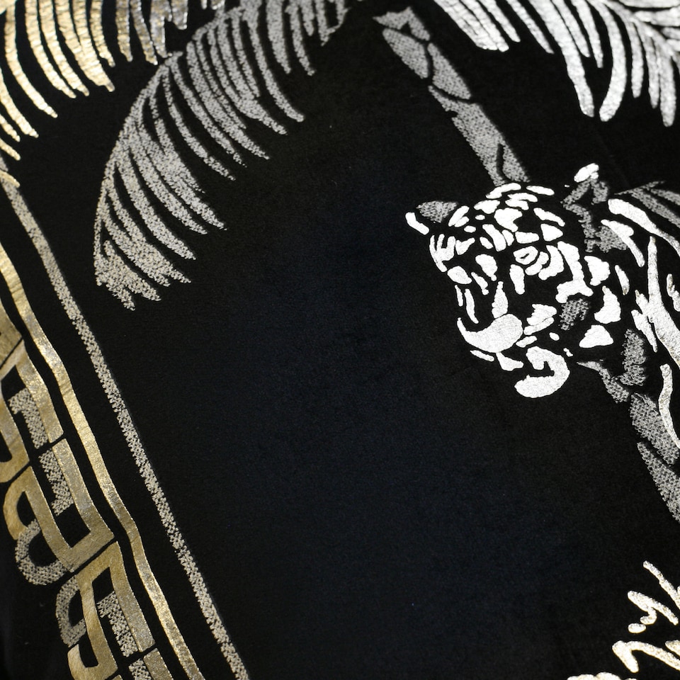 image 1 of Laurence Llewelyn-Bowen Tiger Tiger Filled Cushion Black