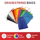 image 3 of Pack of 25 Blue Coloured 12x9cm Non-Woven Drawstring Bags | Blue