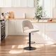 image 5 of SONARA Set of 1 Adjustable Velvet Upholstered Breakfast Bar Stools | White