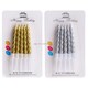 image 4 of 10Pcs Silver Candles - Birthday Cake Topper Silver
