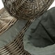 image 3 of Small Antique Wash Round Linen Basket with Grey Sage Lining | Grey | Grey