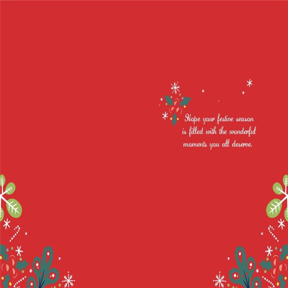 image 1 of Festive Floral Design To All Chiristmas Card
