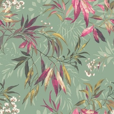 Belgravia Kanata Leaf Wallpaper | Green | Sage Green | 1