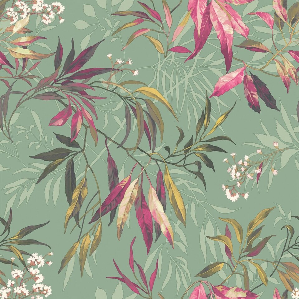 image 1 of Belgravia Kanata Leaf Wallpaper | Green | Sage Green | 1