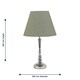 image 4 of Chrome Table Lamp with Stem Detail and Sage Green Shade Chrome | Green