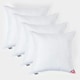 image 1 of Homescapes Luxury Super Microfibre Cushion Pad Insert Inner 80 x 80 cm (32 x 32 inches) - Pack of 4 | White | 80 x 80 cm (32 x 32")
