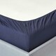 image 2 of Homescapes Navy Blue Egyptian Cotton Fitted Sheet 200 TC, Super King Blue | Super King